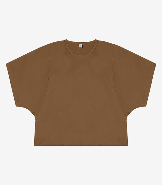 Blusa Feminina Com Mangas Amplas Infinita Cor Marrom