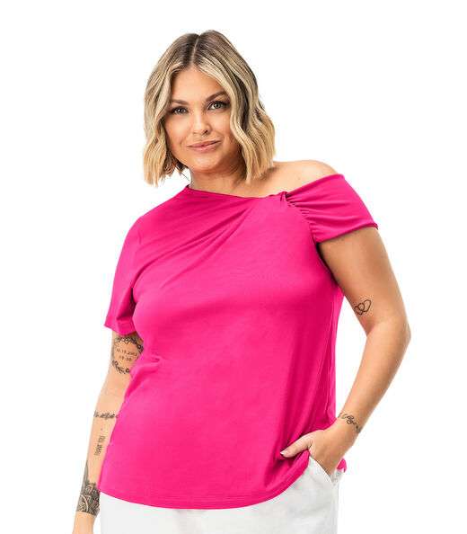 Image_Blusa Feminina Plus Size Em Malha Soft Secret Glam Rosa