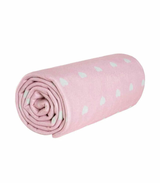 Manta Polar Casal Lar E Lazer Rosa