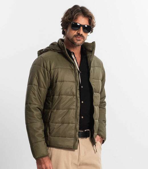 Jaqueta Com Capuz Masculina Diametro Verde