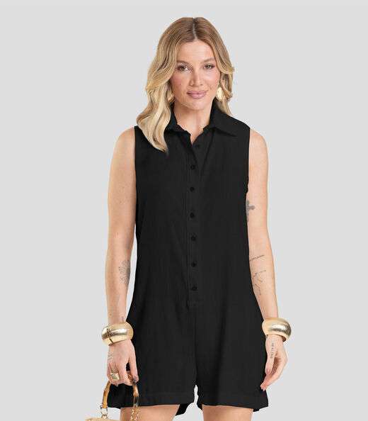 Image_Macaquinho Feminino em Tecido Linho Dianna Preto