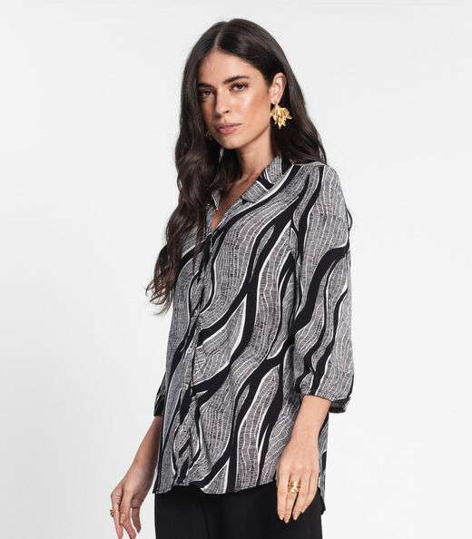 Image_Camisa Feminina Manga Longa 7/8 Rovitex Preto