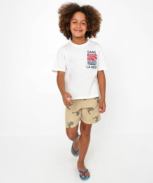 Image_Bermuda Infantil Estampa Coqueiros MR Tam 4 a 10 Bege