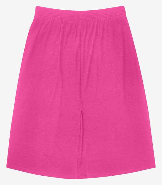 Saia Super Midi Feminina Plus Size Secret Glam Rosa