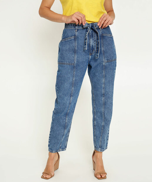 Calça Mom Jeans Feminina Clochard Marisa