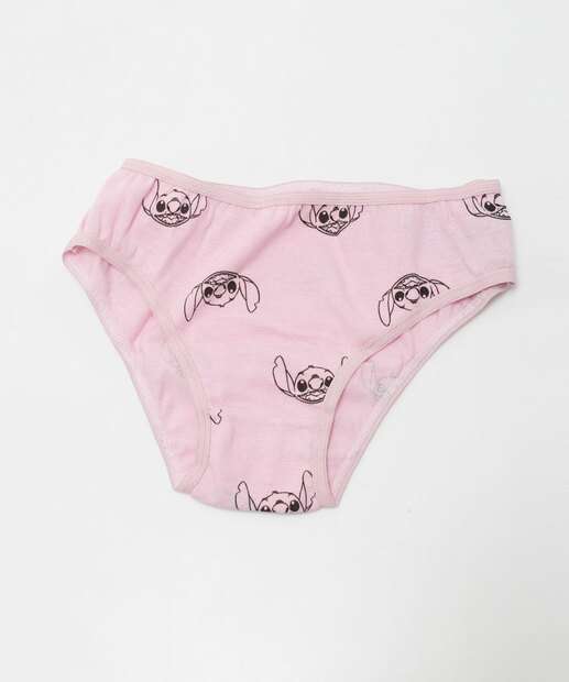 Kit 7 Calcinhas Infantil Estampa Stitch Disney Tam 1 a 12 