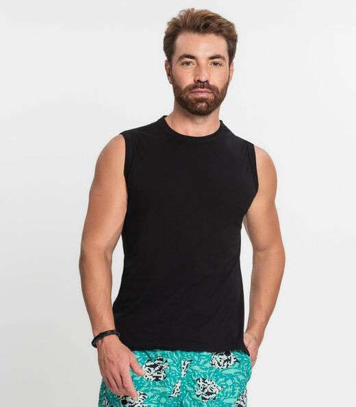 Regata Masculina Básica Rovitex Preto