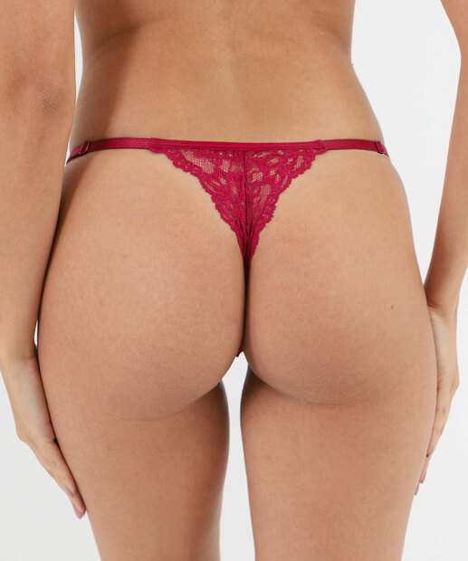 Calcinha String Fio Dental Renda Marisa Rosa