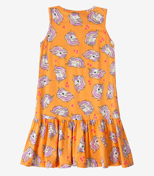 Vestido Infantil Feminino Select Laranja