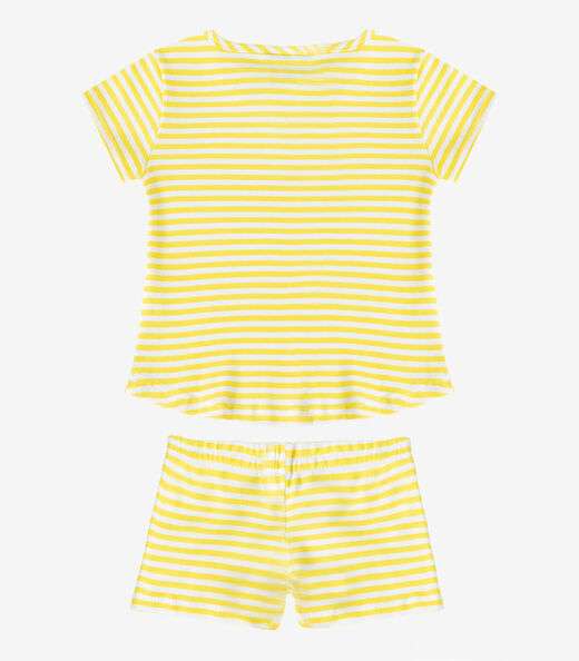 Conjunto Infantil Blusa com Shorts Select Amarelo