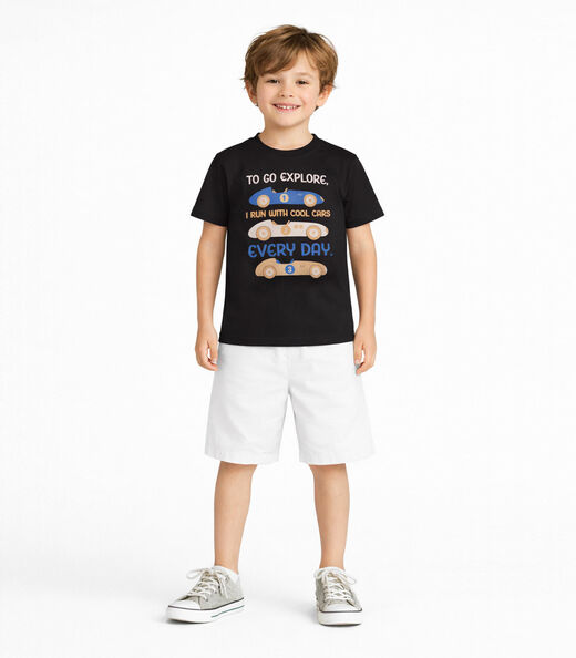 Conjunto Masculino Camiseta E Bermuda Select Bege