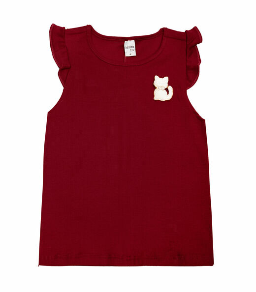 Blusa Infantil Feminina Ribana Infinita Cor Vermelho