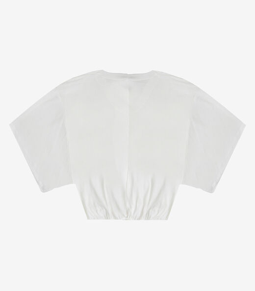 Blusa Feminina Com Decote Em V Infinita Cor Bege