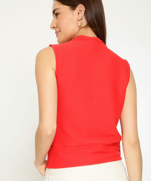 Blusa Feminina Transpassada Sem Manga Marisa