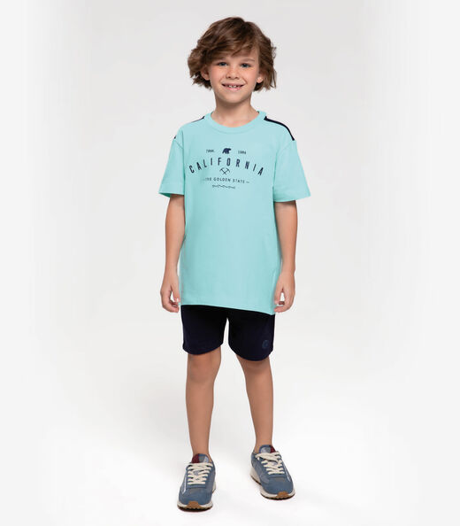 Camiseta Infantil California Trick Nick Azul