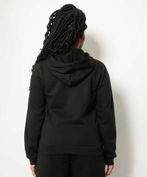 Blusão Feminino Moletom Bolso Capuz Marisa