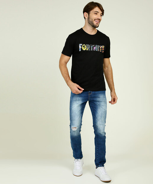 Camiseta Masculina Estampa Frontal Fortnite