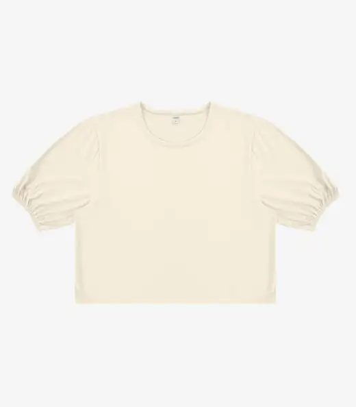 Blusa Manga Camponesa Feminina Rovitex Bege