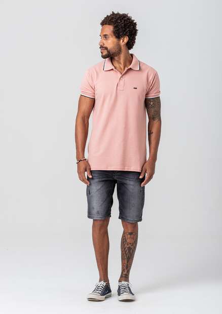 Camiseta Polo Rock e Soda Masculina