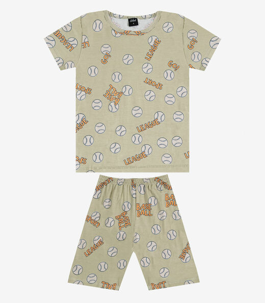 Pijama Infantil Masculino Em Cotton Select Verde