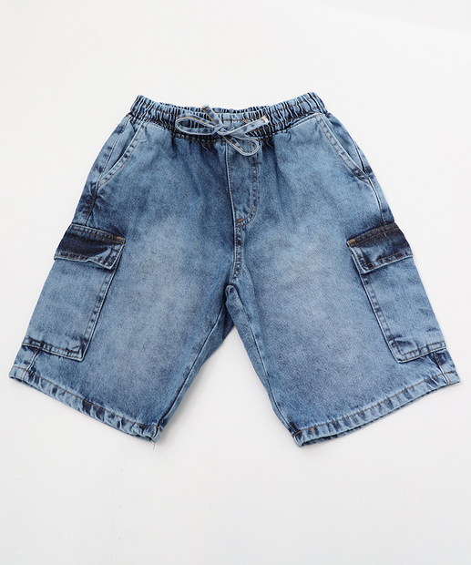 Bermuda Jeans Cargo Infantil Marisa TAM 4 a 10