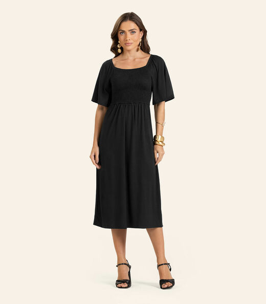Image_Vestido Midi em Viscotorcion Feminino Endless Preto