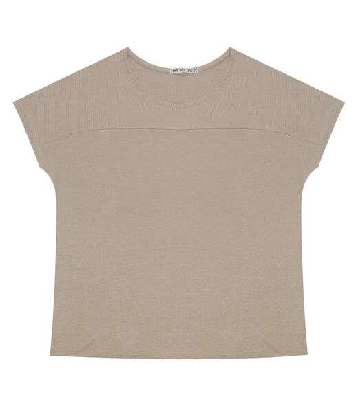 Blusa Feminina Plus Size Secret Glam Bege