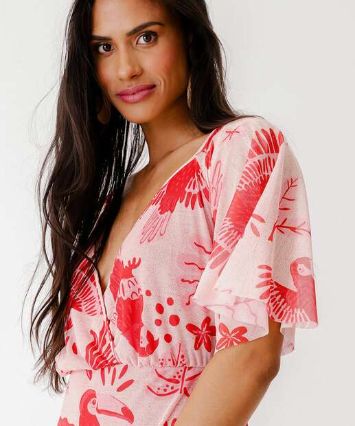 Vestido Longo Feminino Estampa Tucano Marisa