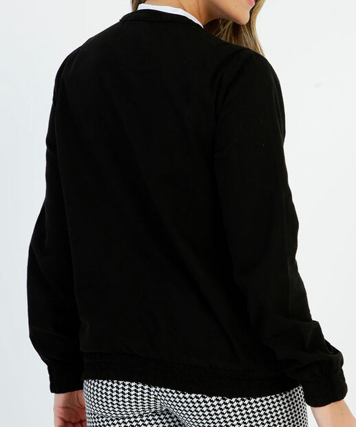 Jaqueta Feminina Sarja Bolsos Marisa