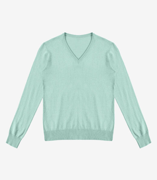 Image_Sueter Feminino Gola V Em Tricot Rovitex Verde