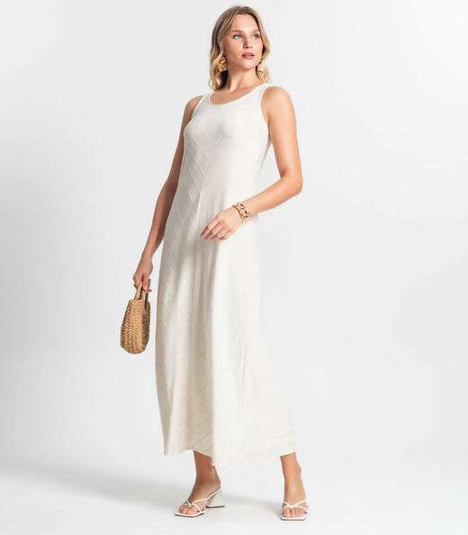 Vestido Longo Feminino Endless Bege