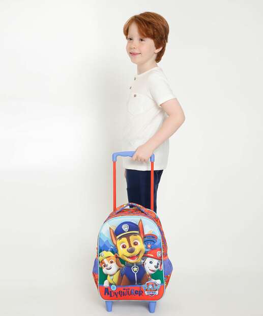 Mochila Mala Com Rodas Infantil Patrulha Canina Xeryus