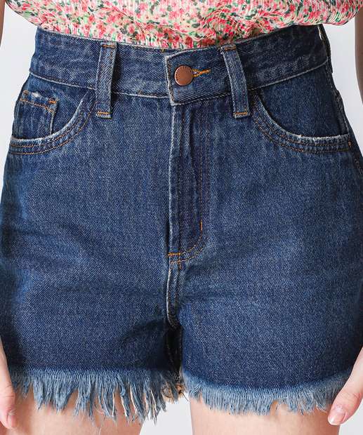 Short Juvenil Jeans Barra Desfiada Marisa Tam 10 a 16