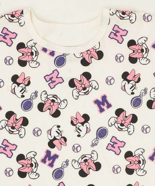 Camiseta Manga Curta Minnie Disney Tam 4 a 10