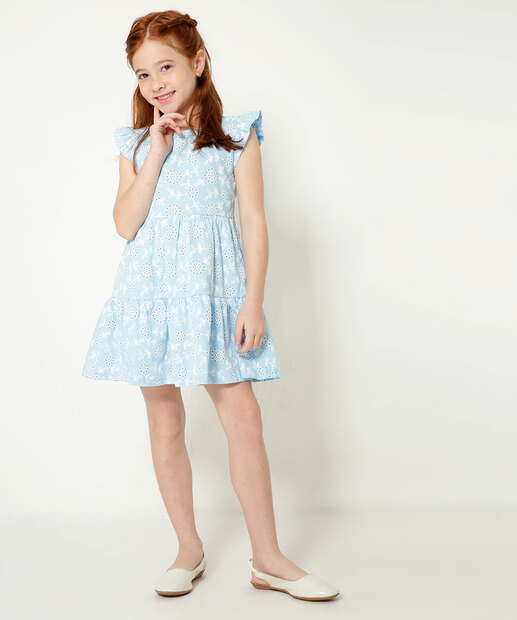 Vestido Infantil Estampa Floral Marisa Tam 4 a 10