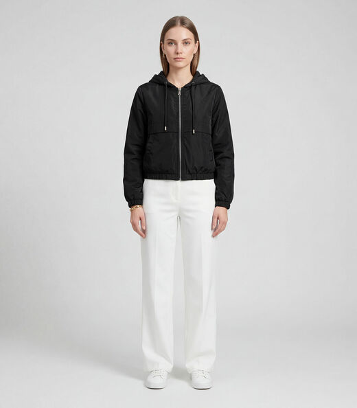 Jaqueta Feminina Com Capuz Sea Surf Preto