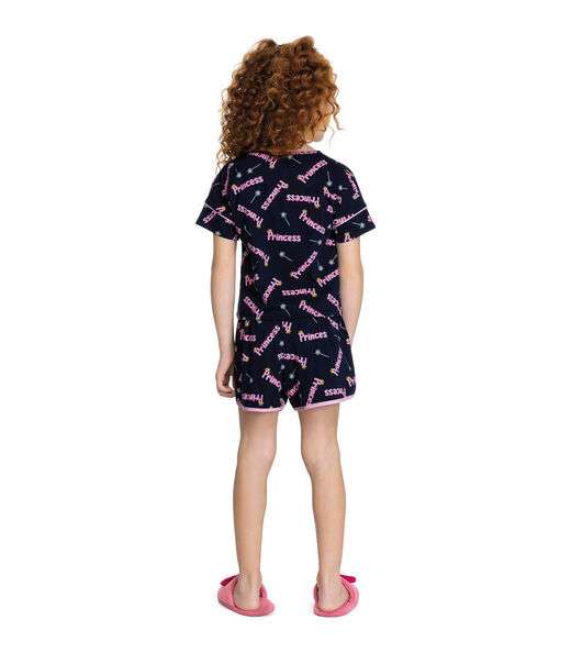 Pijama Infantil Feminino Princess Trick Nick Azul