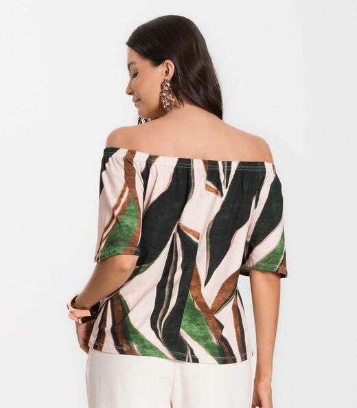 Blusa Feminina Ciganinha Infinita Cor Marrom