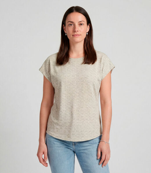 Blusa Feminina Básica Infinita Cor Bege