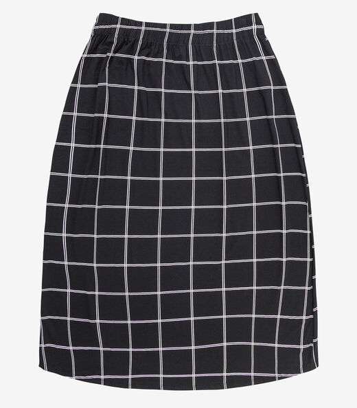 Saia Midi Plus Size Infinita Cor Preto