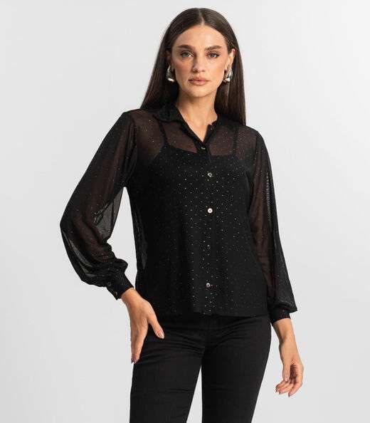 Image_Conjunto De Camisa Tule Com Top Endless Preto
