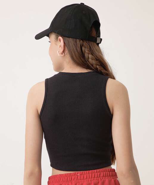 Blusa Juvenil Cropped Canelada Marisa Tam 10 a 16