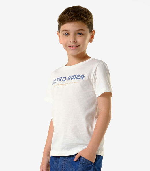 Conjunto Infantil Camiseta Com Bermuda Trick Nick Bege