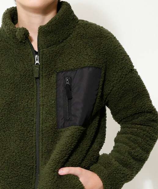 Casaco Infantil Sherpa Bolsos MR