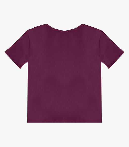 Blusa Feminina Manga Curta Infinita Cor Vermelho