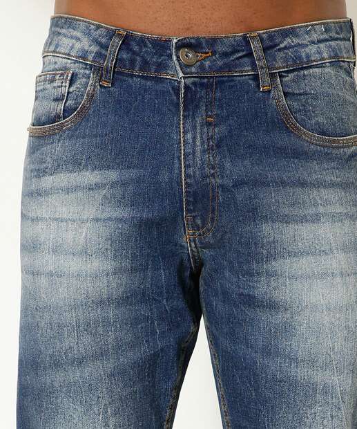 Calça Masculina Jeans Slim Bolsos MR