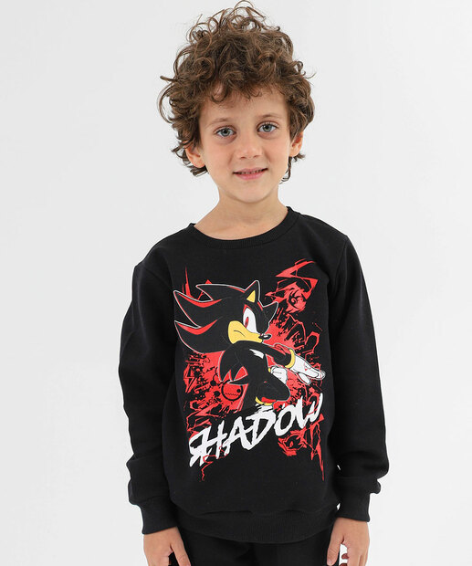 Conjunto Infantil Moletinho Shadow Tam 4 a 10 Preto