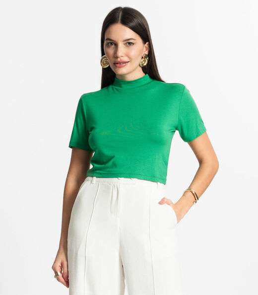 Blusa Cropped Feminina Select Verde