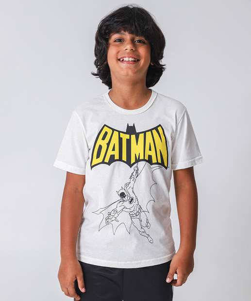 Image_Camiseta Juvenil Batman Warner Bros Tam 10 a 16 Off White