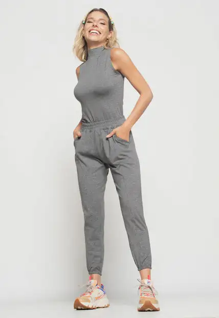 Regata  Gola Alta Malha Grafite